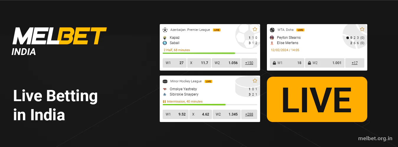 Melbet Live Betting in India